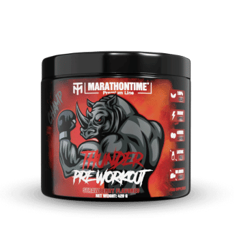 THUNDER Pre-Workout Edzés Előtti Energizáló 350 g - eper - Marathontime