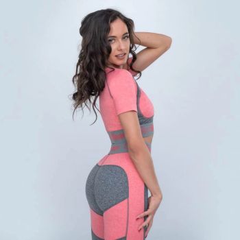 Ultrafit Heather Pink női leggings - (M) - GymBeam