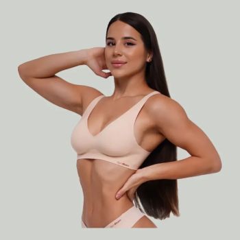 Nahtloser BH in Beige - M - GymBeam