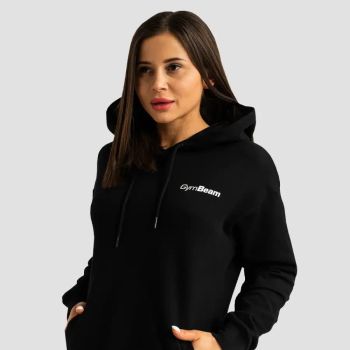 Limitless Longline női kapucnis pulóver fekete - (M) - GymBeam