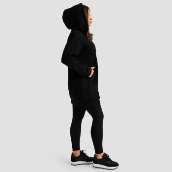 Limitless Longline női kapucnis pulóver fekete - (M) - GymBeam