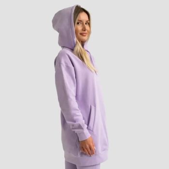 Limitless Longline női kapucnis pulóver levendula - (M) - GymBeam