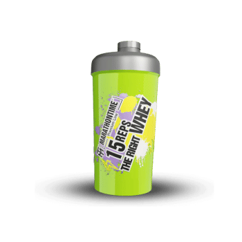 Shaker neon zöld 700 ml - 15 REPS THE RIGHT WAY - Marathontime