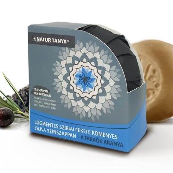 Lúgmentes Színszappan - Fekete kömény olajjal - Gyulladt, viszkető, gombás, allergiás bőrproblémákra - 100 g - Natur Tanya