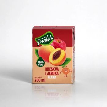 Sok Frudela z 50% zawartością owoców - jabłko brzoskwinia - 200 ml