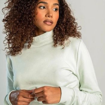 Dámska mikina Essential High-Neck Moon Grey - (M) - STRIX