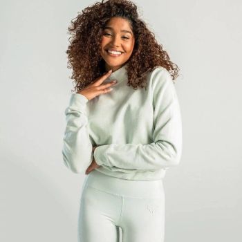 Dámska mikina Essential High-Neck Moon Grey - (M) - STRIX
