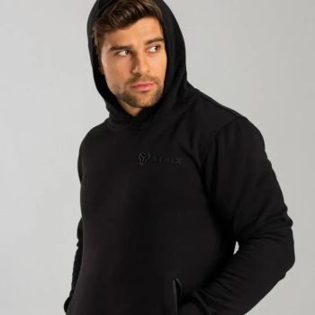 Essential Black kapucnis pulóver - (XL) - STRIX