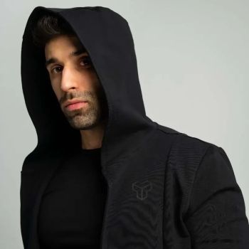 Kapucnis kardigán Black - (M) - STRIX