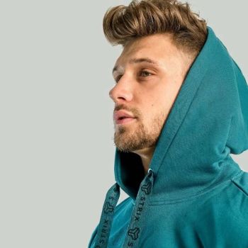 Aster Deep Teal kapucnis pulóver - (XL) - STRIX