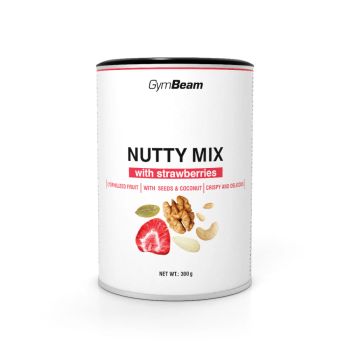 Nutty Mix truskawkowy - 300g - GymBeam