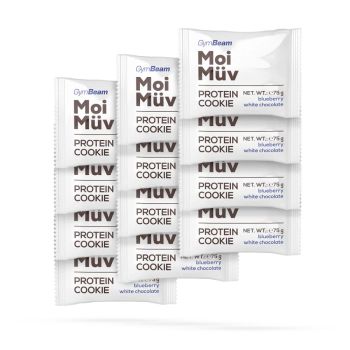 MoiMüv Protein Cookie - 12 x 75 g - áfonya-fehér csoki - GymBeam