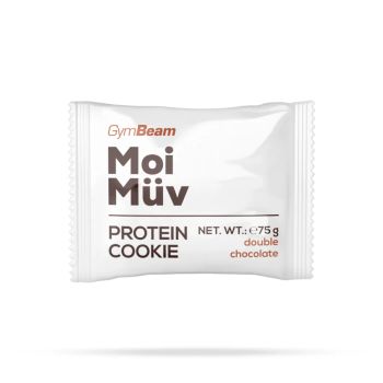 MoiMüv Protein Cookie - 12 x 75 g - doppelte Schokolade - GymBeam