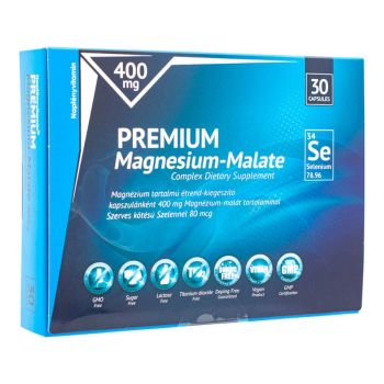 Wysokiej jakości jabłczan magnezu 400 mg z organicznie związanym selenem 80 mcg