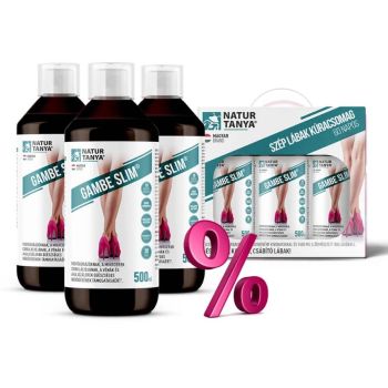 60 napos Gambe Slim Szép lábak kúracsomag - 3x 500 ml - Natur Tanya