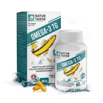 OMEGA-3 TG - Olej z ryb dziko żyjących, 3375 mg kwasów tłuszczowych Omega-3, forma trójglicerydowa - 60 miękkich żelatyna - Natur Tanya