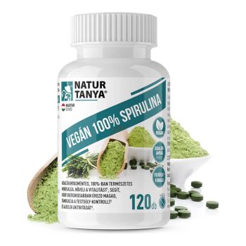 Wegańska 100% Spirulina - mikroalga bez dodatków - 120 tabletek - Natur Tanya