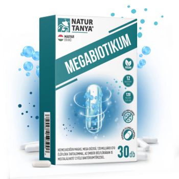 MEGABIOTIKUM - 12 szczepów bakterii, mega dawka, 120 miliardów CFU żywej flory - 30 kapsułek - Natur Tanya