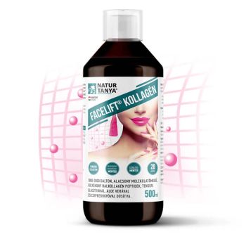 Facelift kollagén mátrix - halkollagén peptidek, tengeri elasztin, csipkebogyó és Aloe folyékony ital koncentrátum - 500 ml - Natur Tanya