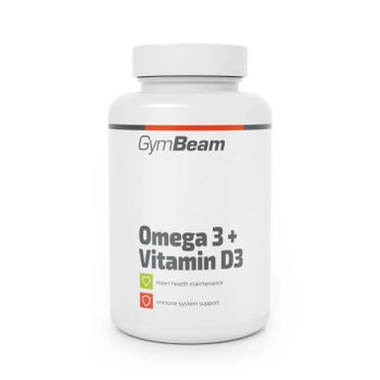 Omega 3 + Witamina D3 - 90 kapsułek - GymBeam