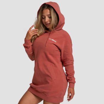 Limitless Longline női kapucnis pulóver fahéj - (M) - GymBeam