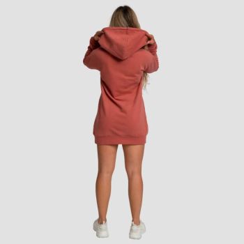 Limitless Longline női kapucnis pulóver fahéj - (M) - GymBeam