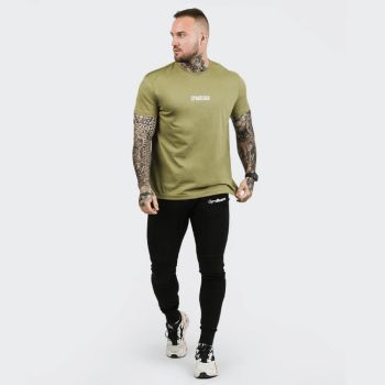 Oliwkowa koszulka FIT - (XL) - GymBeam