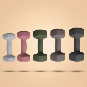 Hex neoprén egykezes súlyzó - 2 kg - BeastPink
