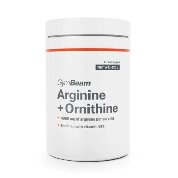 Arginina + Ornityna - zielone jabłko - 420 g - GymBeam