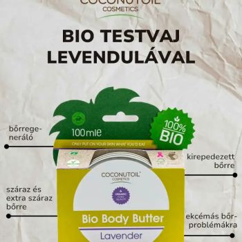 Bio Levendulás Testvaj - 80 ml - Coconutoil Cosmetics
