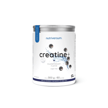 Creatine+ Sugar Free ízesített kreatin monohidrát por 300 g - fekete ribizli - Nutriversum