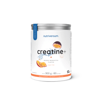 Creatine+ Sugar Free ízesített kreatin monohidrát por 300 g - mangó-maracuja - Nutriversum