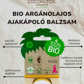 Organiczny balsam do ust z olejem arganowym - 10 ml - Coconutoil Cosmetics