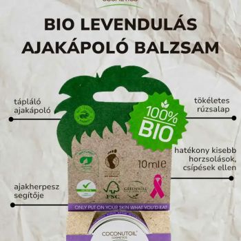 Organiczny balsam do ust Lawenda - 10 ml - Coconutoil Cosmetics