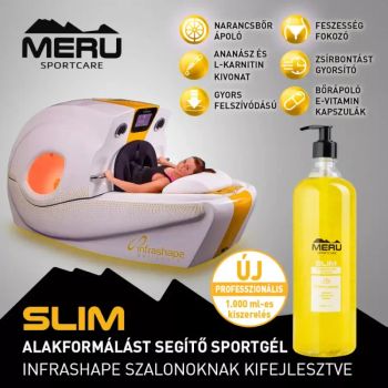 SLIM - Krem wyszczuplający i przeciwzmarszczkowy - 1000 ml - MERU SportCare