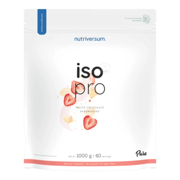 ISO PRO - 1000 g - biała czekolada truskawkowa - Nutriversum