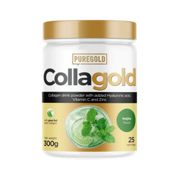 CollaGold Napój kolagenowy z wołowiny i ryb w proszku z kwasem hialuronowym - Mojito - 300g - PureGold