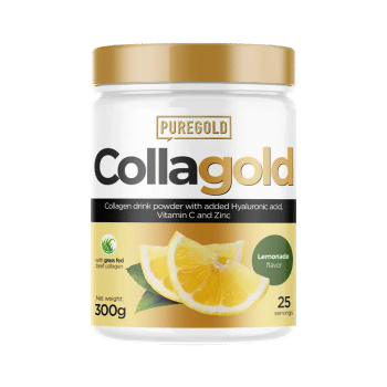 CollaGold Rinder- und Fischkollagen-Getränkepulver mit Hyaluronsäure - Limonade - 300g - PureGold