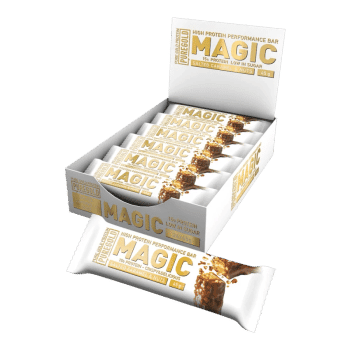 Baton proteinowy Magic Bar - Salted Nuts & Caramel - pudełko 24x45g - PureGold