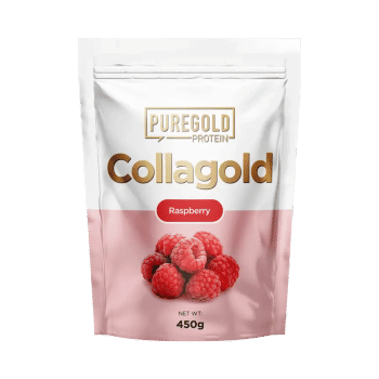 CollaGold Napój kolagenowy wołowo-rybny w proszku z kwasem hialuronowym - Malina - 450g - PureGold