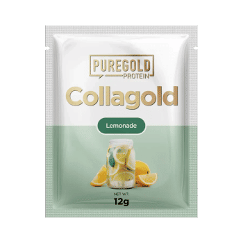 CollaGold Napój kolagenowy z wołowiny i ryb w proszku z kwasem hialuronowym - Lemoniada - 12g - PureGold