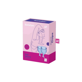 Menstruációs kehely szett - Feel Secure - kék - 2db