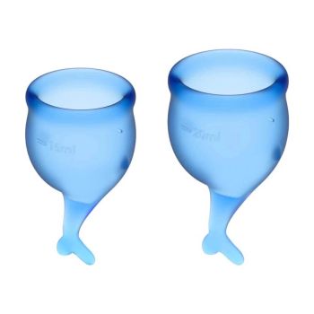 Menstruációs kehely szett - Feel Secure - kék - 2db