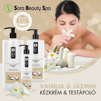 Nawilżający krem do rąk i ciała - Wanilia i jaśmin - 250ml - Sara Beauty Spa