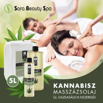 Olej do masażu z nasion konopi - 1000ml Sara Beauty Spa