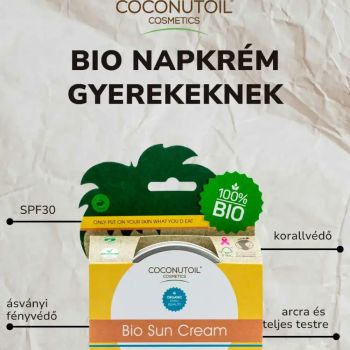Bio Napkrém Gyerekeknek - SPF30 - 70 ml - Coconutoil Cosmetics