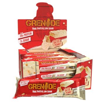 High Protein Bar White Fehércsokoládés sósmogyoró - 60g - GRENADE