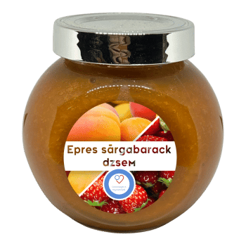 Erdbeer-Aprikosen-Konfitüre - für Diabetiker - 190 ml - Tündérnektár