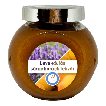 Levendulás sárgabarack lekvár - gyümölcscukorral - 190 ml - Tündérnektár