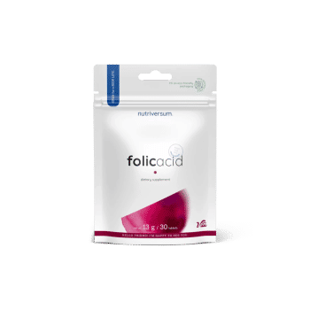 Kwas foliowy - 30 tabletek - Nutriversum